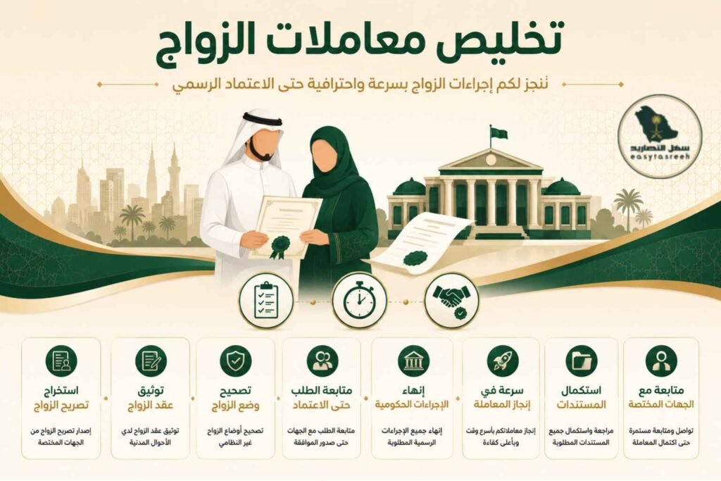 تخليص معاملات الزواج