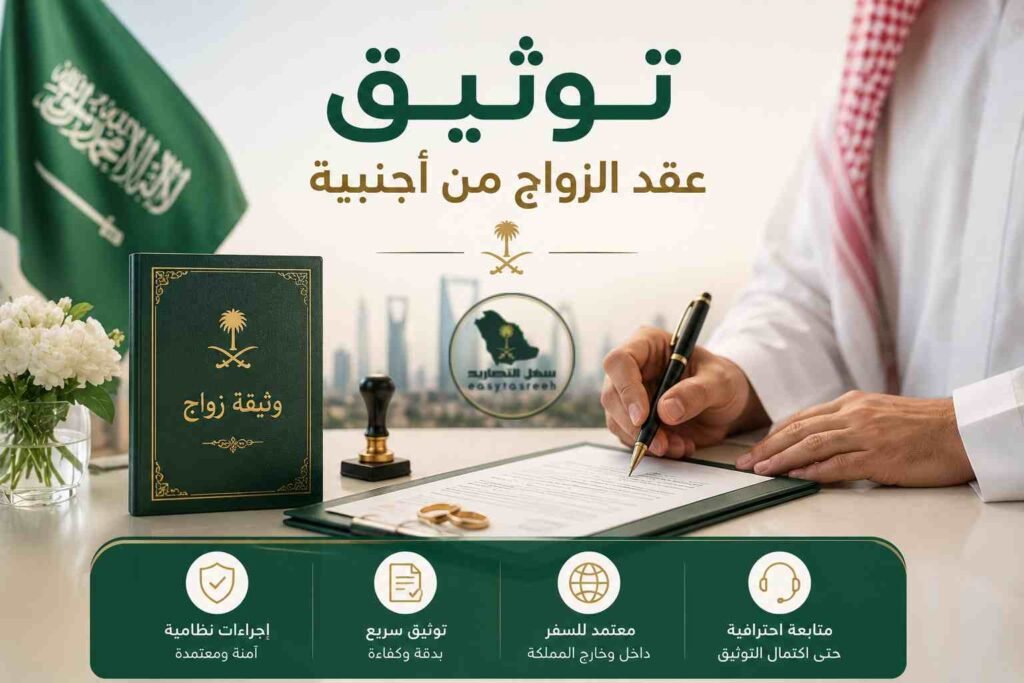 توثيق عقد الزواج من أجنبية