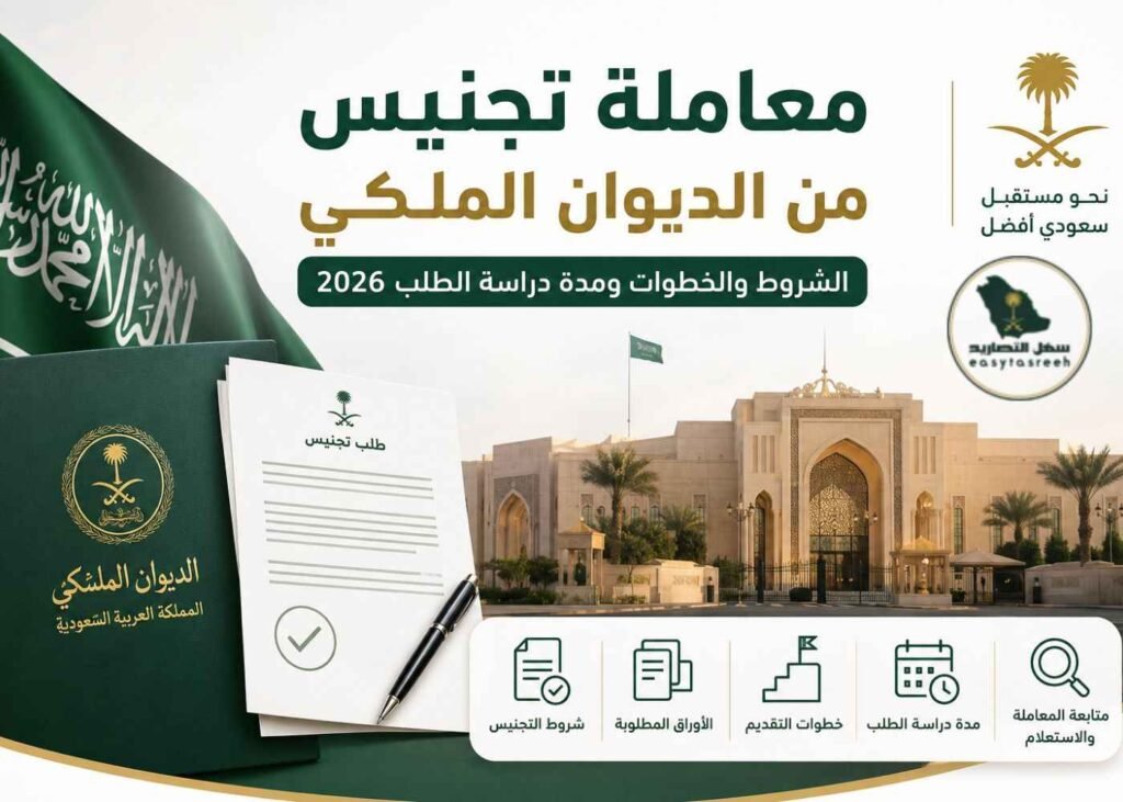 معاملة تجنيس من الديوان الملكي